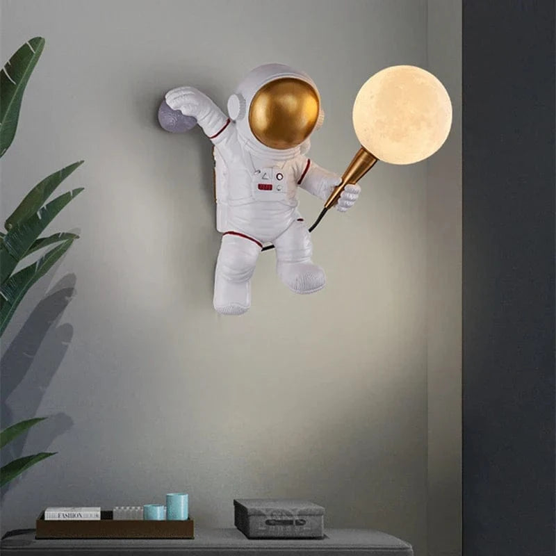 Applique murale Nordique LED Astronaute Lune pour Chambre Enfant Cuisine Salle à Manger Bureau Balcon Alée | Marco Lucetti
