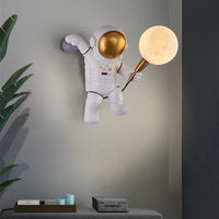Applique murale Nordique LED Astronaute Lune pour Chambre Enfant Cuisine Salle à Manger Bureau Balcon Alée | Marco Lucetti