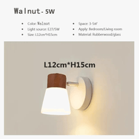 Applique murale nordique LED Double tête, bois et verre | Marco Lucetti