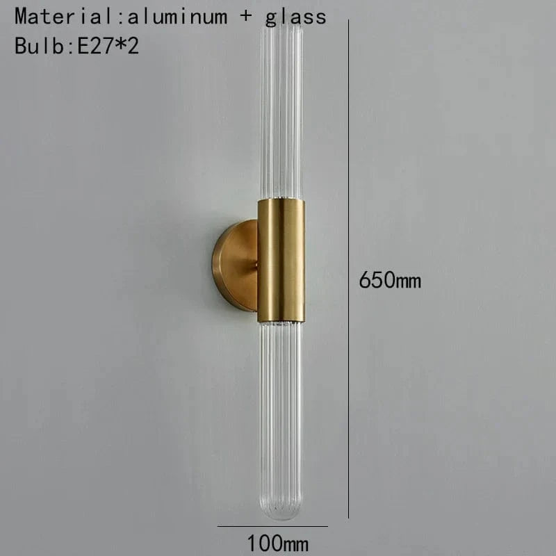 Applique murale nordique LED minimaliste en métal et verre - Élégance scandinave | Marco Lucetti Verre propre / Lumière blanche