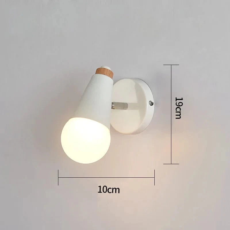 Applique murale nordique Macaron en fer et bois - Édition Premium | Marco Lucetti Modèle A / Blanc