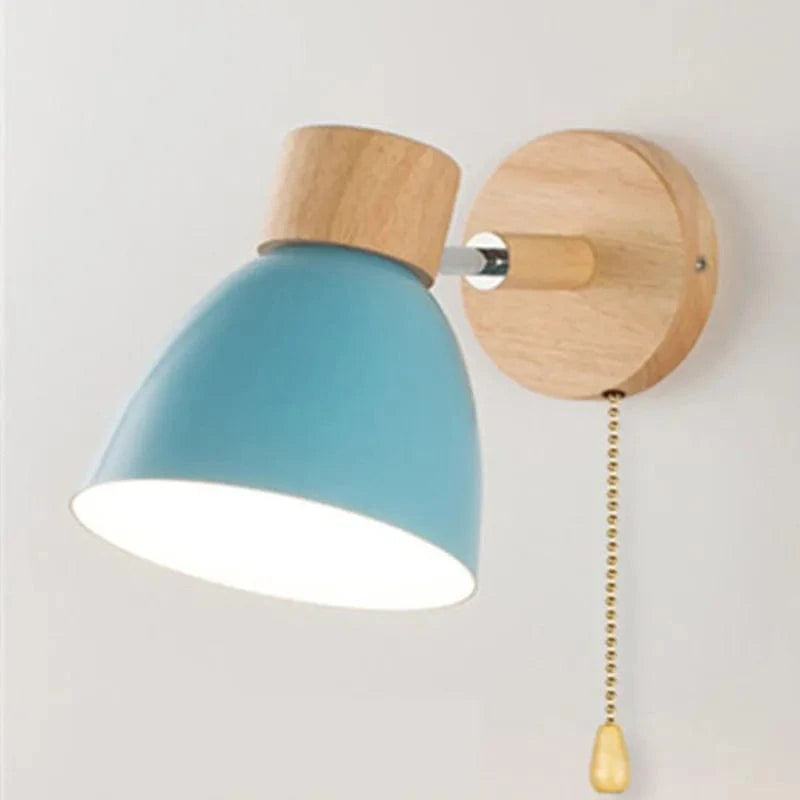 Applique Murale Nordique Macaron Modère Personnalité - Style Scandinave | Marco Lucetti Chaîne de traction bleue / Blanc chaud (2700-3500K)