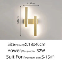 Applique Murale Nordique Minimaliste Haut de Gamme pour Hôtel | Marco Lucetti Glod C L46cm / 3 couleurs pas de télécommande