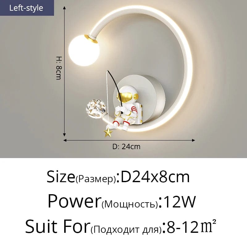 Applique murale nordique minimaliste - Lune, Planète, Astronaute | Marco Lucetti