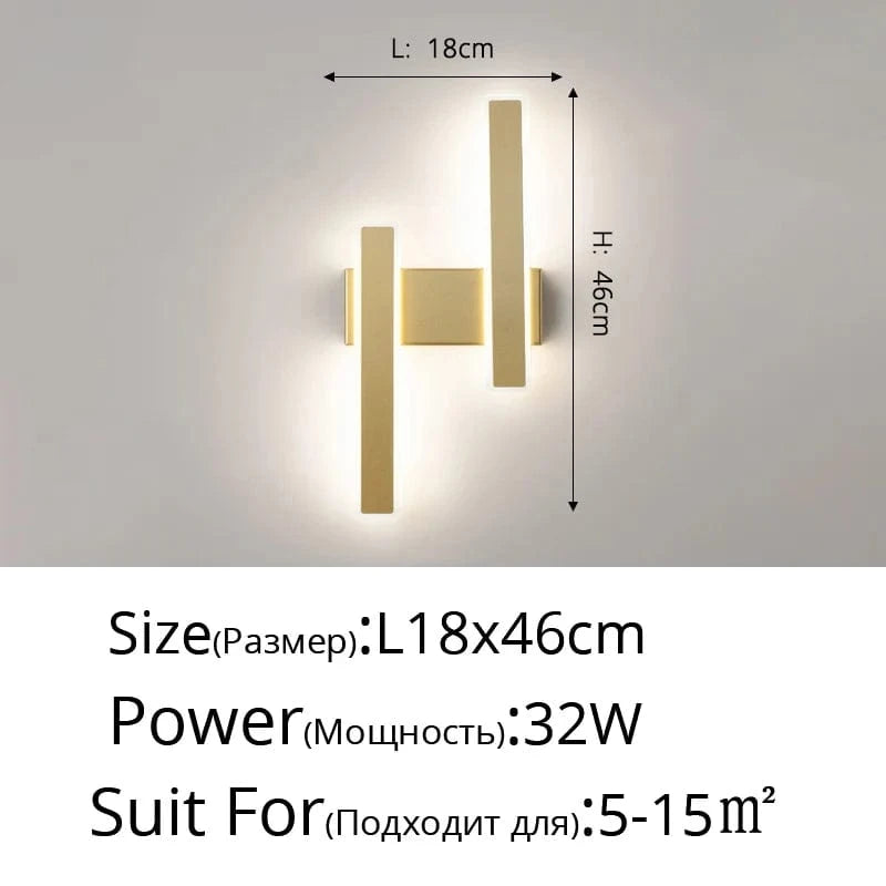 Applique murale nordique minimaliste "Nordic Strip" pour intérieur
 | Marco Lucetti Droit Glod C L46cm / Blanc chaud (2700-3500K)