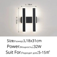 Applique murale nordique minimaliste "Nordic Strip" pour intérieur
 | Marco Lucetti Noir B L31cm / Blanc chaud (2700-3500K)