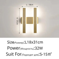 Applique murale nordique minimaliste "Nordic Strip" pour intérieur
 | Marco Lucetti Or B L31cm / Blanc chaud (2700-3500K)