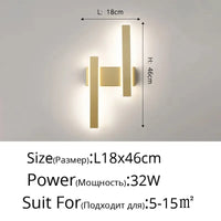 Applique murale nordique minimaliste - Style Scandinave | Marco Lucetti Droit Glod C L46cm / Blanc chaud