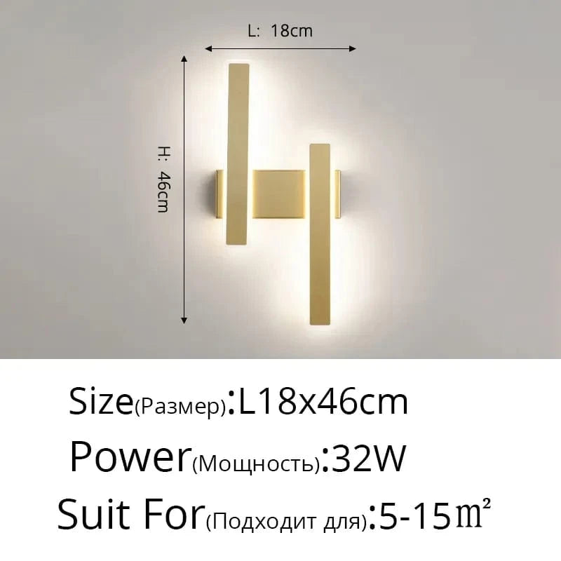 Applique murale nordique minimaliste - Style Scandinave | Marco Lucetti Glod C L46cm / Blanc chaud