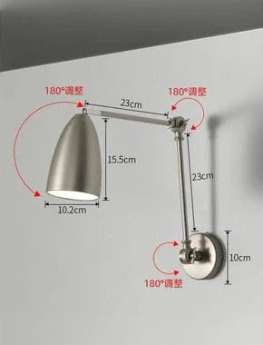 Applique Murale Nordique Moderne à LED en Fer pour Salon Chambre Étude - Décoration Industrielle de Maison | Marco Lucetti Nickel