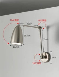 Applique Murale Nordique Moderne à LED en Fer pour Salon Chambre Étude - Décoration Industrielle de Maison | Marco Lucetti Nickel