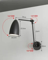 Applique Murale Nordique Moderne à LED en Fer pour Salon Chambre Étude - Décoration Industrielle de Maison | Marco Lucetti Noir