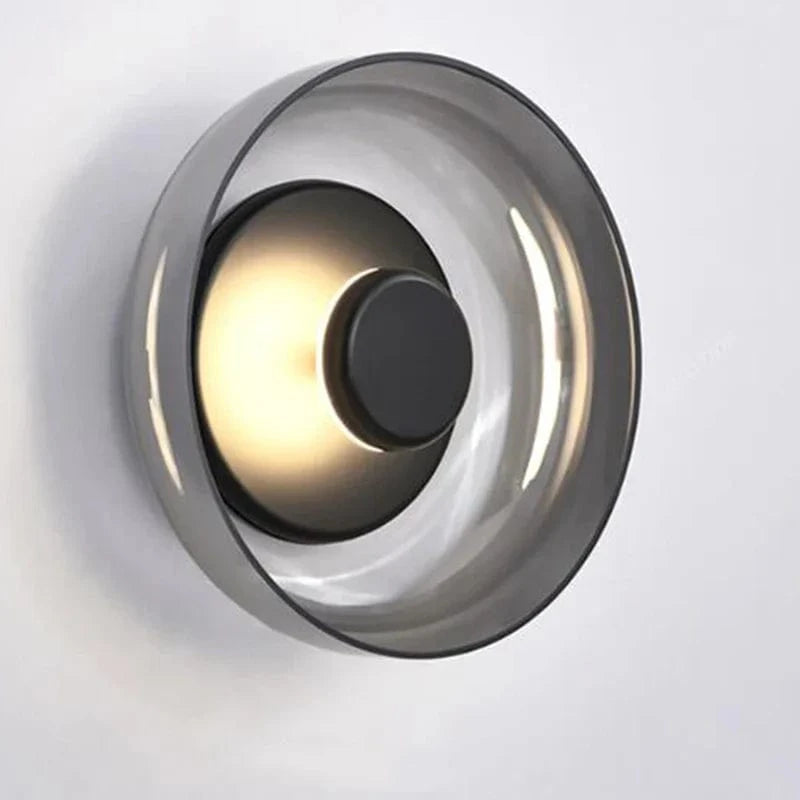 Applique murale nordique moderne en verre LED pour un éclairage élégant dans votre intérieur | Marco Lucetti Gris fumé / Blanc chaud (2700-3500K)