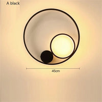 Applique Murale Nordique Moderne LED en Fer Aluminium Acrylique | Marco Lucetti A noir