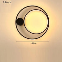 Applique Murale Nordique Moderne LED en Fer Aluminium Acrylique | Marco Lucetti B noir