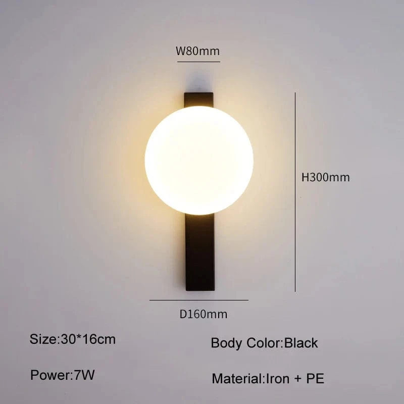 Applique Murale Nordique Moderne - Luminaire Décoratif d'Intérieur | Marco Lucetti Noir / Lumière trichromatique / 7W