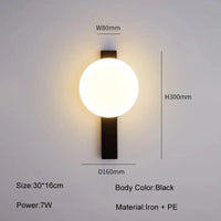 Applique Murale Nordique Moderne - Luminaire Décoratif d'Intérieur | Marco Lucetti Noir / Lumière trichromatique / 7W