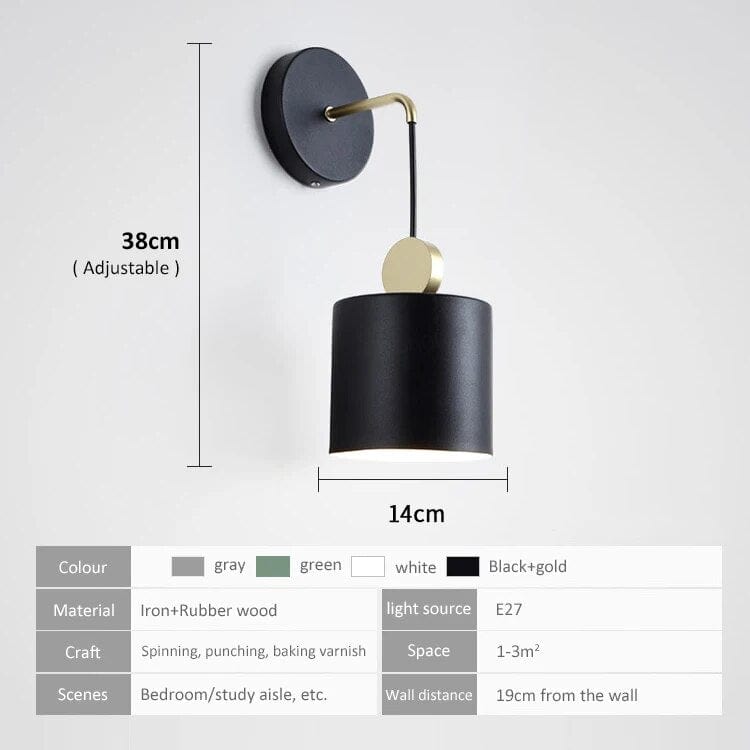 Applique murale nordique Moderne'post - Noir | Marco Lucetti