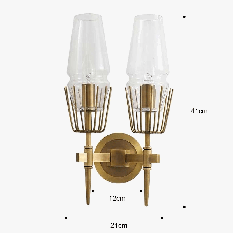 Applique murale nordique postmoderne en verre pour une décoration intérieure de luxe | Marco Lucetti
