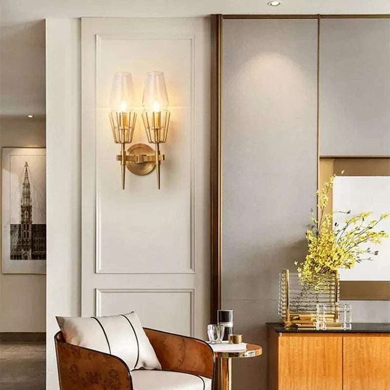 Applique murale nordique postmoderne en verre pour une décoration intérieure de luxe | Marco Lucetti