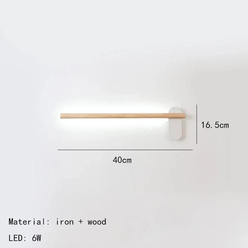 Applique Murale Nordique Réglable en Bois et Métal - Livraison Directe | Marco Lucetti 40 cm / Lumière chaude