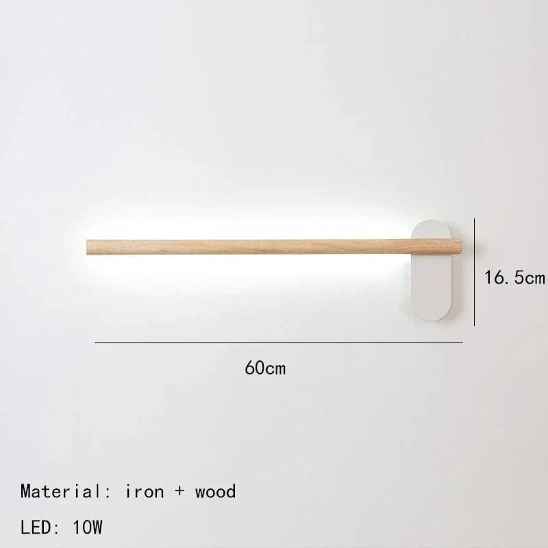 Applique Murale Nordique Réglable en Bois et Métal - Livraison Directe | Marco Lucetti 60 cm / Lumière chaude