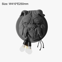 Applique Murale Nordique Vintage en Résine Animaux Bouledogue et Gorille Créatif | Marco Lucetti