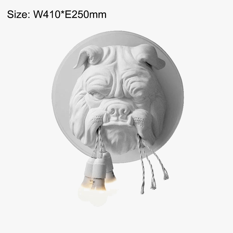 Applique Murale Nordique Vintage en Résine Animaux Bouledogue et Gorille Créatif | Marco Lucetti