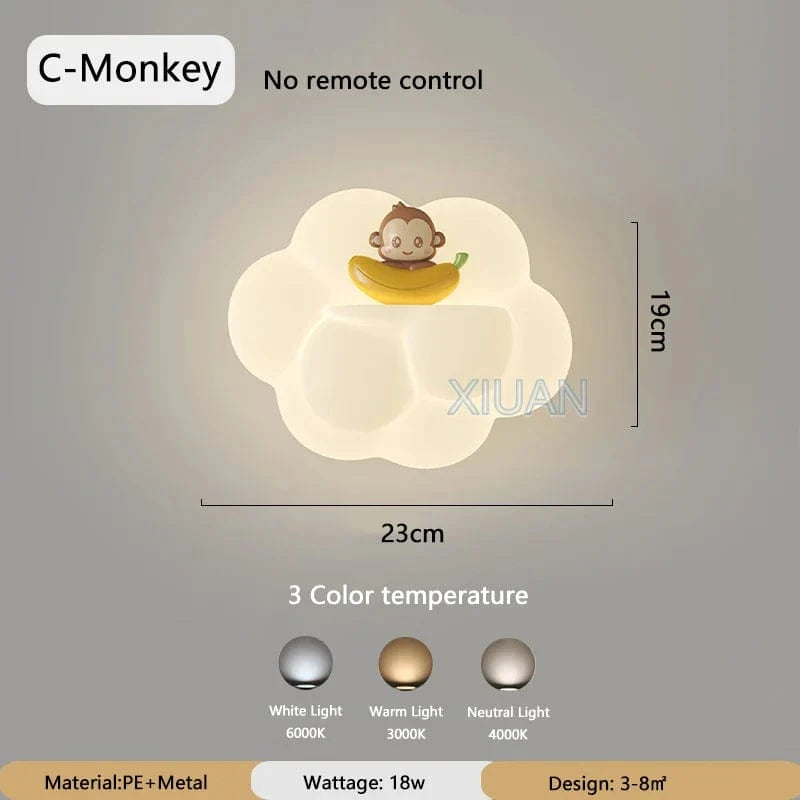 Applique murale Nuage & Amis pour Enfants & Bébés | Marco Lucetti C Singe