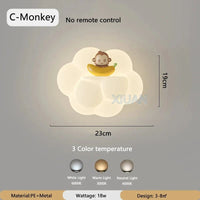 Applique murale Nuage & Amis pour Enfants & Bébés | Marco Lucetti C Singe