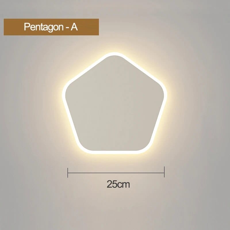 Applique murale Pentagone Design | Marco Lucetti Pentagone A 16W / Blanc chaud (2700-3500K)