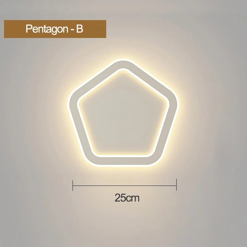 Applique murale Pentagone Design | Marco Lucetti Pentagone B 28W / Blanc chaud (2700-3500K)