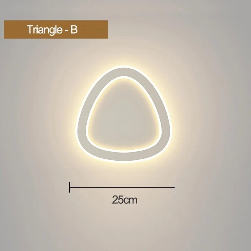 Applique murale Pentagone Design | Marco Lucetti Triangle B 28W / Blanc chaud (2700-3500K)