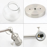 Applique murale Phansthy Vintage Industrielle avec Abat-Jour Rond en Verre | Marco Lucetti