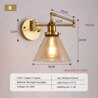 Applique murale pivotante en verre contemporain | Marco Lucetti B / Sans ampoule