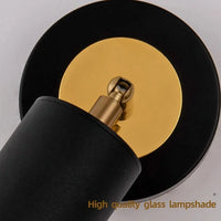 Applique Murale Pivotante Noir et Or Moderne - Lampe de Chevet pour Lecture et Étude | Marco Lucetti