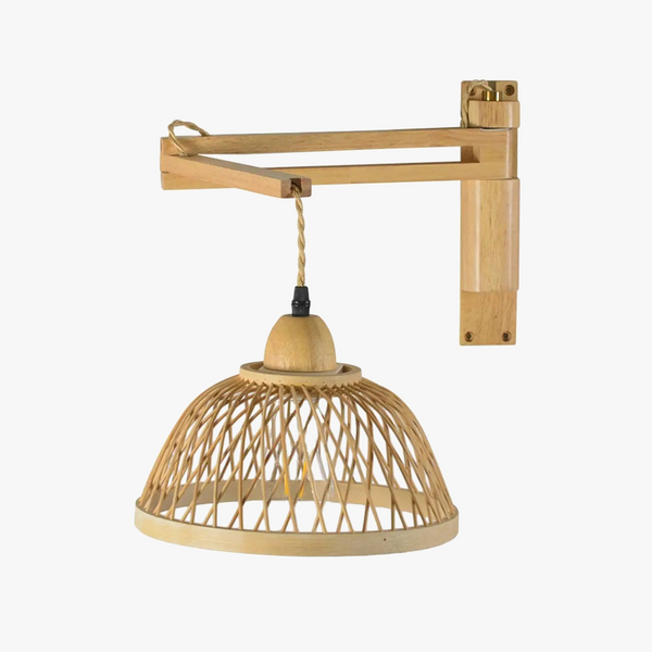 Applique murale pliante vintage en bois - Déco rétro café en bambou