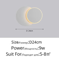 Applique murale post-éclipse solaire nordique moderne minimaliste