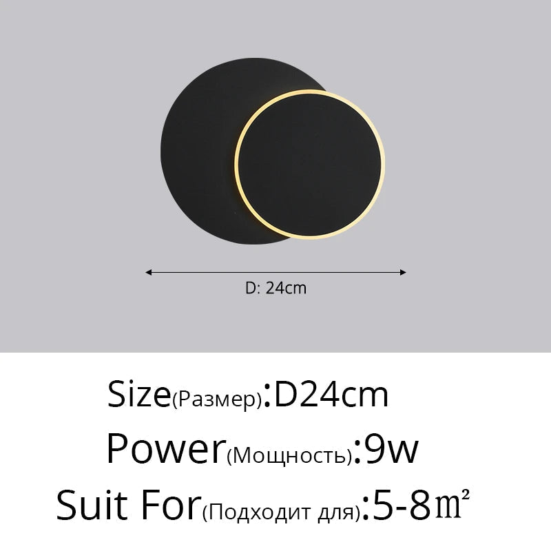 Applique murale post-éclipse solaire nordique moderne minimaliste