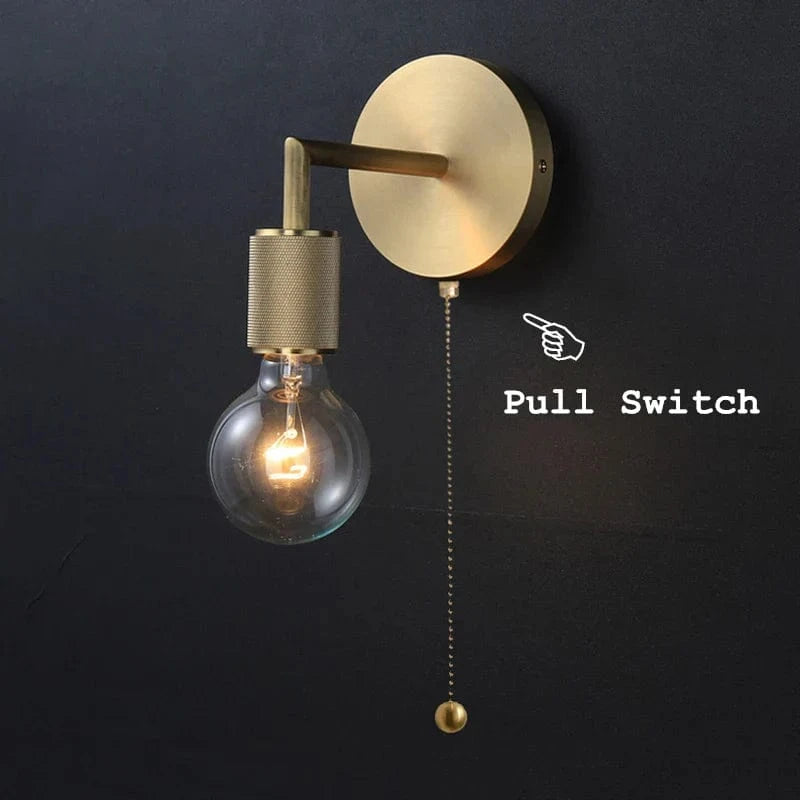 Applique murale post-moderne dorée en verre pour un éclairage domestique sophistiqué. | Marco Lucetti Avec interrupteur