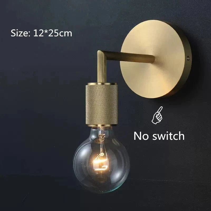 Applique murale post-moderne dorée en verre pour un éclairage domestique sophistiqué. | Marco Lucetti Modèle A