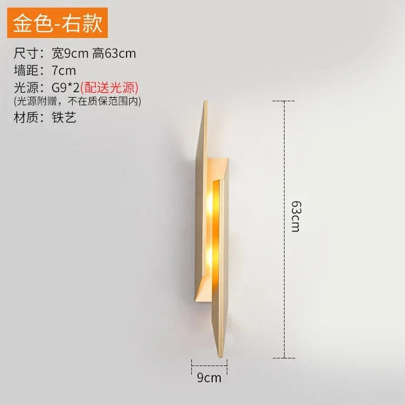 Applique murale post-moderne en fer lampe de chevet nordique créative. | Marco Lucetti Droit d&#39;or / Tricolore