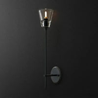 Applique murale postmoderne américaine en fer forgé - Édition limitée | Marco Lucetti Noir H50 L13cm