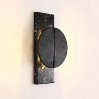 Applique murale postmoderne en marbre noir et gris - Élégance contemporaine | Marco Lucetti
