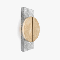 Applique murale postmoderne en marbre noir & gris | Marco Lucetti