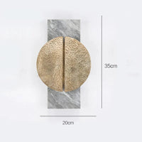 Applique murale postmoderne en marbre noir & gris | Marco Lucetti Marbre gris / L20xH35CM