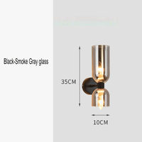 Applique murale postmoderne en verre fumé clair | Marco Lucetti