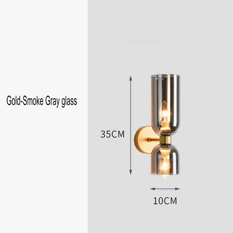 Applique murale postmoderne en verre fumé clair | Marco Lucetti