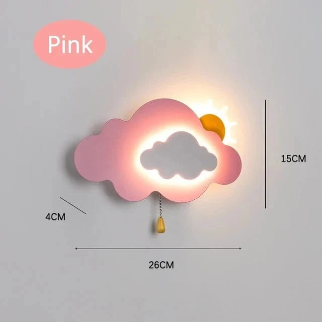 Applique murale pour enfants en forme de nuage : design minimaliste et moderne | Marco Lucetti Rose