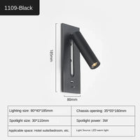 Applique Murale Premium d'Intérieur avec Chargeur USB | Marco Lucetti Type C-1 -110-240V